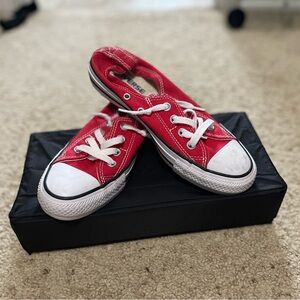 Converse Red and White Slip On Sneakers for Everyday Style